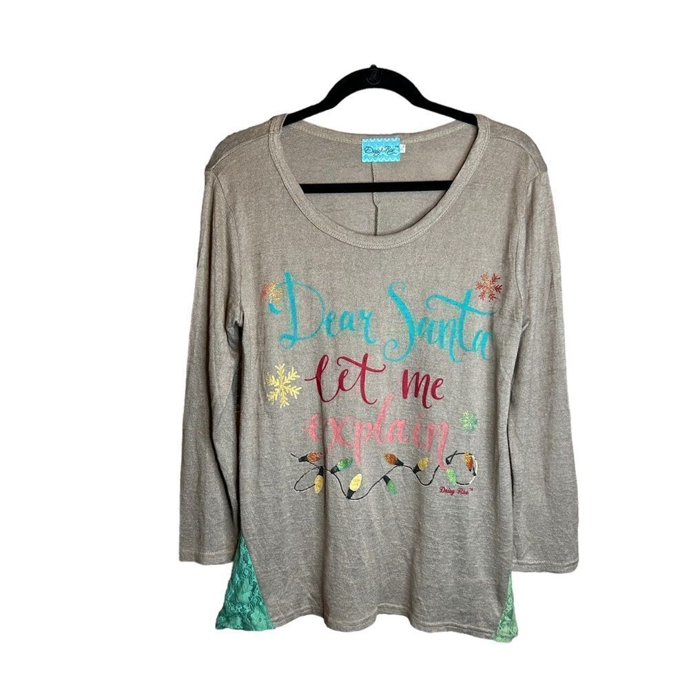 5 for $25🔥Small/‎ Medium Daisy Rae "Dear Santa Let Me Explain" T-Shirt